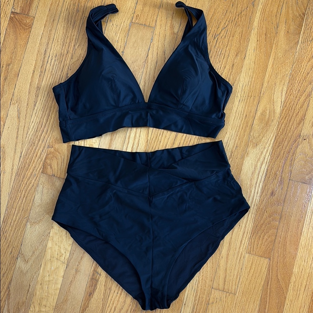 Aerie Charcoal High-Waisted Bikini